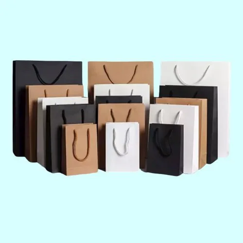 Kraft paper bags with handles
