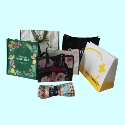 Woven and non-woven polypropylene shopping bags