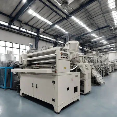 Modern packaging equipment in a partner factory