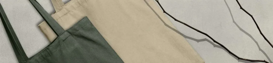 Reusable bags made from recycled and natural materials