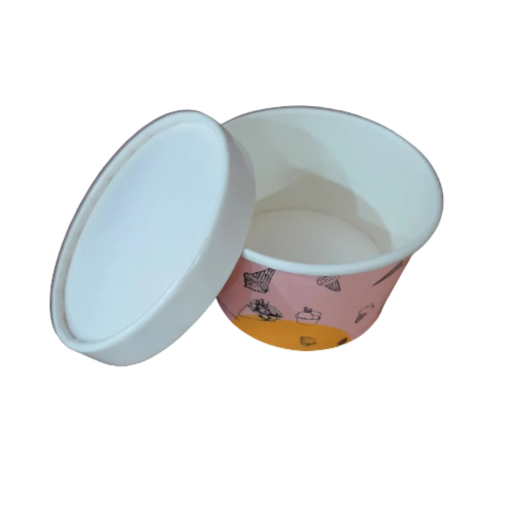 Kraft paperboard ice cream cup