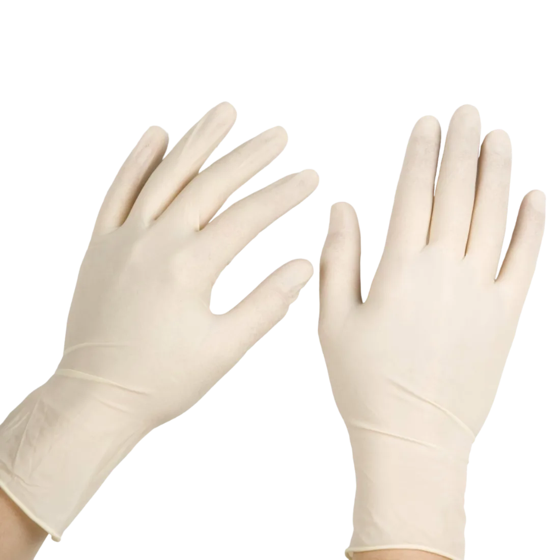 Powdered vinyl disposable gloves