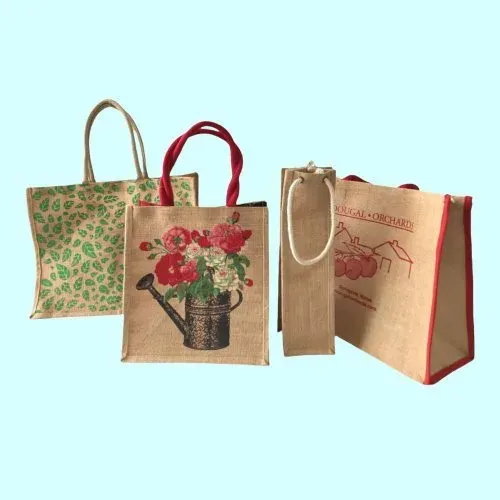 Natural jute tote bags