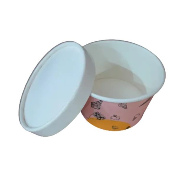 Kraft paperboard ice cream cup