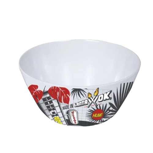 Reusable melamine bowl for desserts and ice cream service