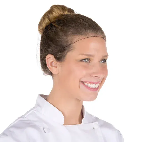 White nylon honeycomb food service hair net