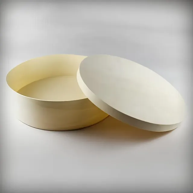 Round poplar wood food boxes with lids