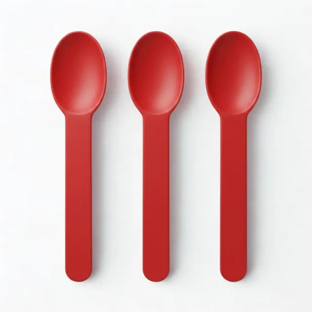 Reusable injection-molded polypropylene spoon, 150 mm