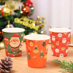 Christmas kraft cups