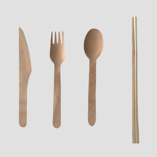 disposable wooden cutlery set